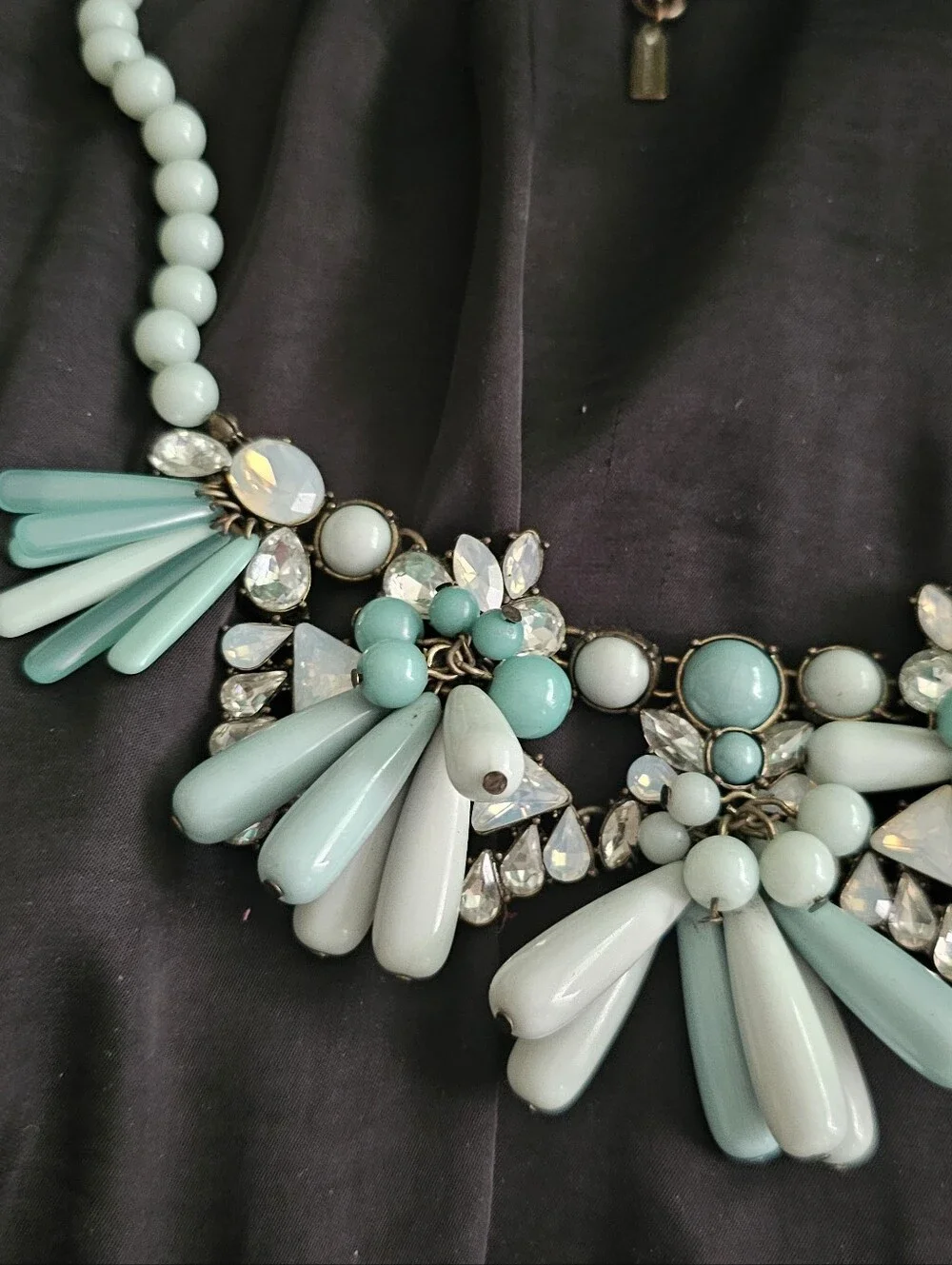 BaubleBar 'Greta' Mint Green & Teal Bib Statement Necklace